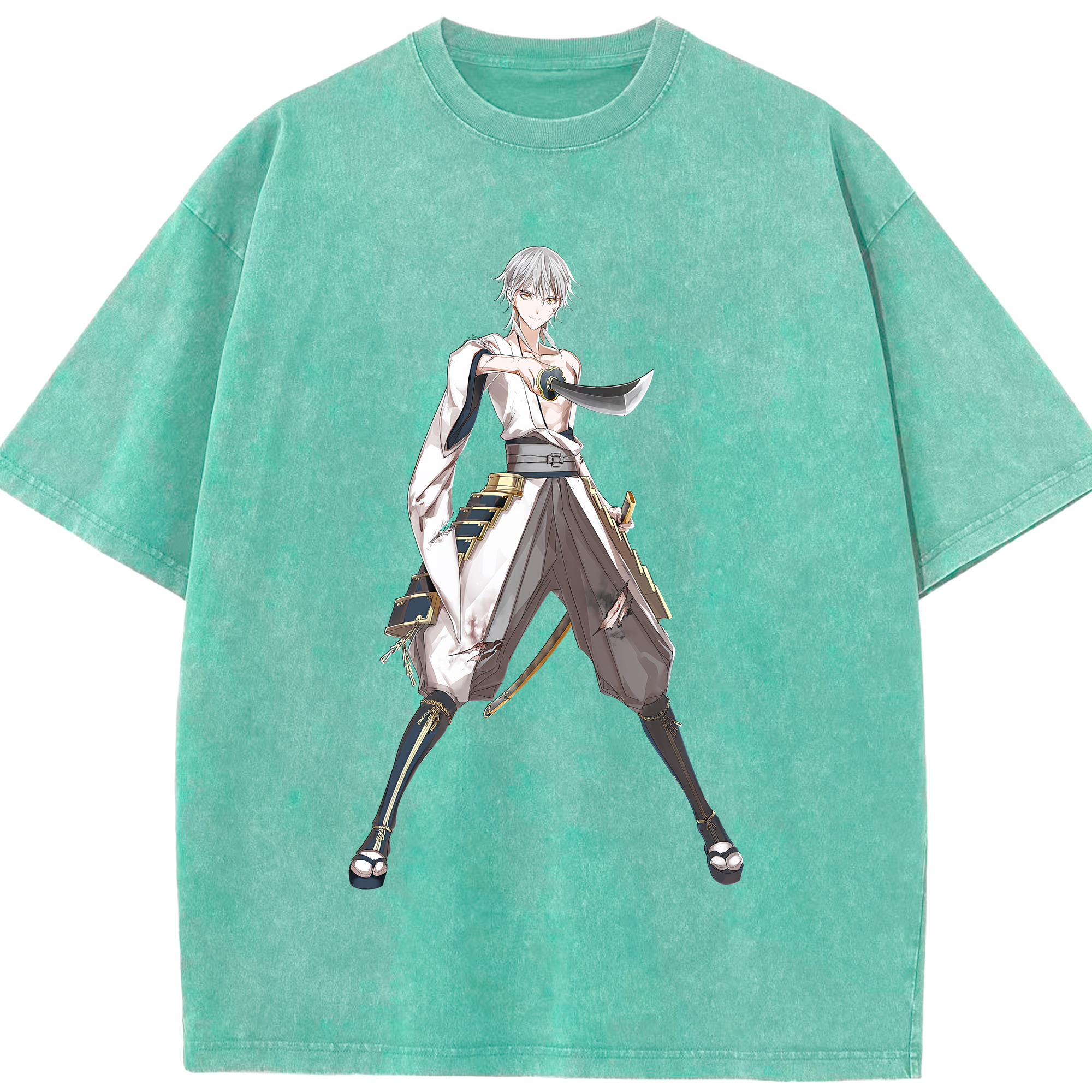 （画像用） 刀剣乱舞 Touken Ranbu 綿100% ヴィンテージ風 半袖Tシャツ（フロントプリント）